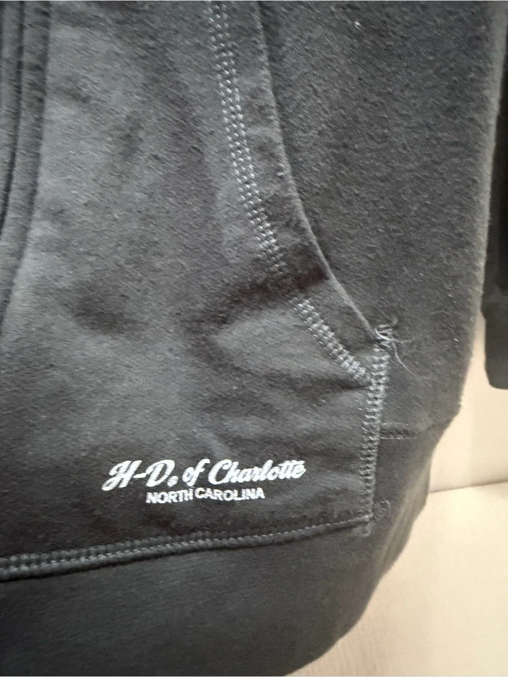 Harley-Davidson Black Zip-Up Jacket with Pink Wing Graphic